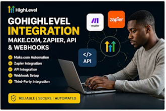 integrate gohighlevel with make com, zapier, api and webhooks