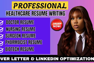 write ats healthcare resume, nursing resume, medical CV, cover letter