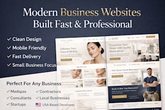 build a modern small business website with fast delivery