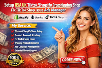 setup usa uk tiktok shopify dropshipping shop fix tik tok shop issue ads manager