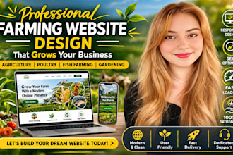 create farmer website agriculture gardening landingpage poultry fishpond website