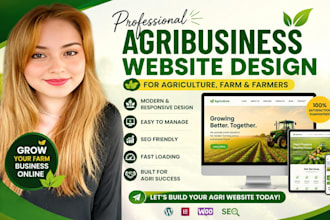 design agribusiness website for agriculture farm and farmer