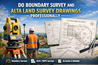 do boundary survey and alta land survey drawings professionally