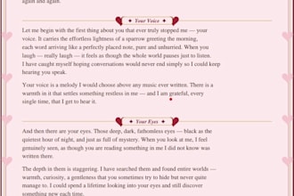 write a love or any type of letter for you