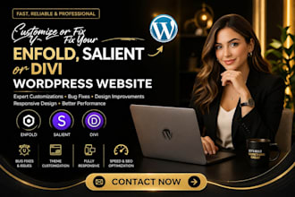 customize or fix your enfold, salient or divi wordpress website