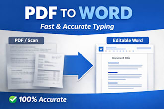 retype PDF, image, or scanned documents into word