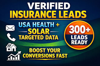 provide verified health insurance leads USA for solar business