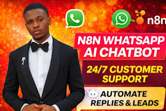 create n8n whatsapp chatbot or ai customer support automation