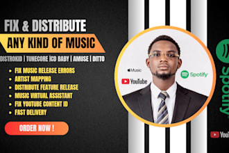 fix music distribution issues, spotify music promotion and music manager
