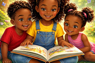 african american childrens book illustrations, book covers, portraits story art