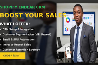 setup shopify endear CRM customer retention system to boost shopify sales