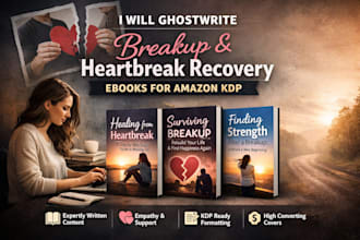 ghostwrite breakup and heartbreak recovery ebooks for amazon KDP