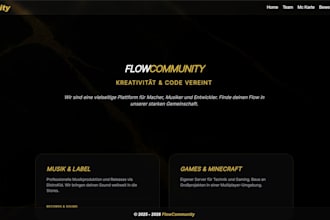 create fully functional websites
