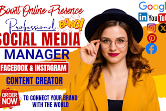 be your social media manager, content creator and marketing strategist
