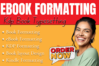 provide book and ebook formatting for amazon KDP, layout design and typesetting