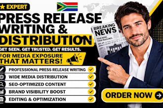 do south africa press release writing and distribution for media coverage