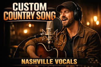sing acoustic country folk blue grass with professional american male vocal