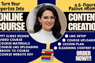 do curriculum design, engaging elearning course with visuals, scripts, and lms