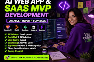 build ai automation, ai web app, chatgpt API using lovable, supabase, replit