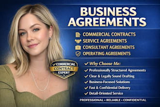 draft business agreement, operating agreement, service contract