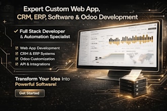 do web app, software development, full stack developer crm odoo erp desktop app