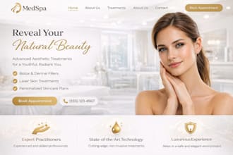 design med spa website clinic cosmetic clinic skincare laser clinic website