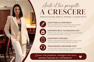 scrivero contenuti in italiano per il tuo business