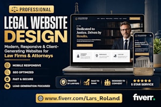 design a professional legal website for firms, attorneys and consultants