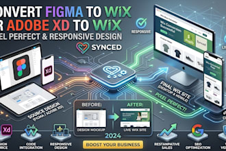 convert figma to wix or adobe xd to wix pixel perfect