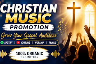 promote your spotify christina music, gospel song, worship and praise music