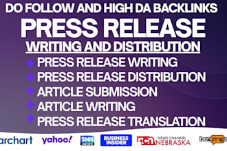 publish do follow press release with high da backlinks, google news publication
