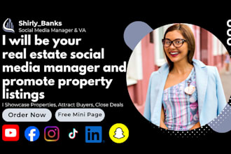 be your real estate social media manager and promote property listings