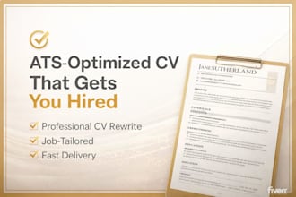 write a professional ats optimized CV or resume