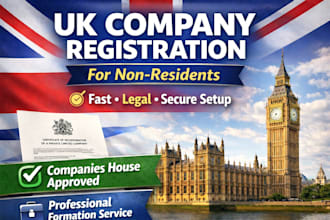 register a UK company for non residents with fast, secure business setup