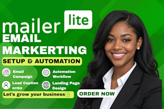 design mailerlite email templates, automation and landing pages