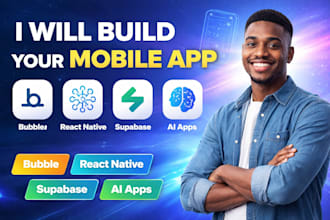 rork bubble mobile app react native expogo supabase, onspace ai