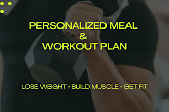 personalized diet and training plan