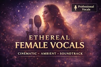 record ethereal cinematic  vocals for film, games, ambient or meditation music