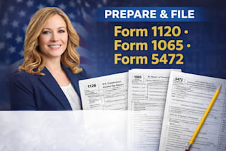 prepare and file irs form 1120, form 1065, and form 5472 for your business