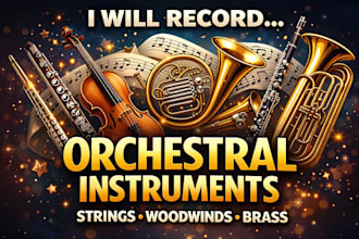 records orchestral instrument, strings, woodwinds brass