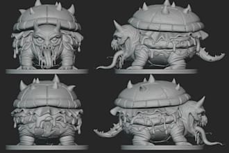 sculpt custom 3d monsters, animals, and dnd miniatures for 3d print ready