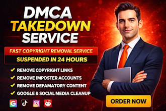 remove infringing defaming harassing negative copyright leaked dmca post