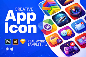 design a custom app icon for ios and android app store