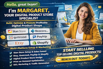 setup stan store, stan store marketing, beacon ai, payhip, gumroad, esty shop