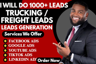 trucking leads freight leads truck dispatch leads shipper leads logistics leads
