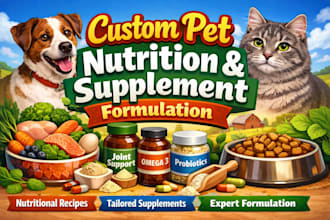 formulate custom pet food supplements and nutrition recipes