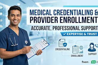 do medical credentialing, provider enrollment and insurance verification