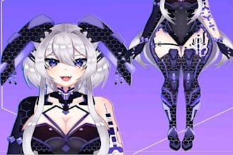 create custom vrchat avatar, vrc avatar, vtuber 3d model for vrchat