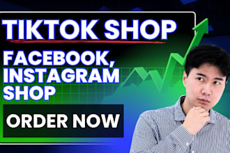 setup tiktok shop, tiktok dropshipping tik tok shop facebook shop instagram shop