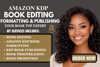 do KDP book editing book formatting for kindle paperback for KDP book publishing